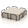 Suport Metalic pentru șervețele, Negru, 36x30x21cm, suport servetele, metal, Oem