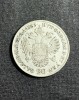 Moneda Argint 20 Kreuzer Austria 1833, Monetărie C Praga, KM#2147, 26.62mm, 6.68g