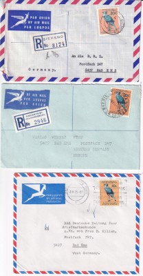 FILATELIE TEMATICA - PLIC AFRICA DE SUD TEMATICA PASARI AIRMAIL foto