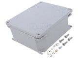 Carcasa universala ILME APV 12, aluminiu, IP67, gri, 141x166x64 mm, -40...110 C, cu lame de fixare