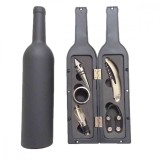 Set accesorii vin, tirbuson, dop metal, antipicurator, cutter si inel metalic, WineBox, VD Very Dream&reg;, Negru