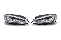 Set faruri tuning VW GOLF VII (5K), 10.2012-2017, LED; manual; crom, transparent; TUNING; LED,