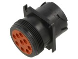 Conector circular soclu, 9 pini, IP68, drept