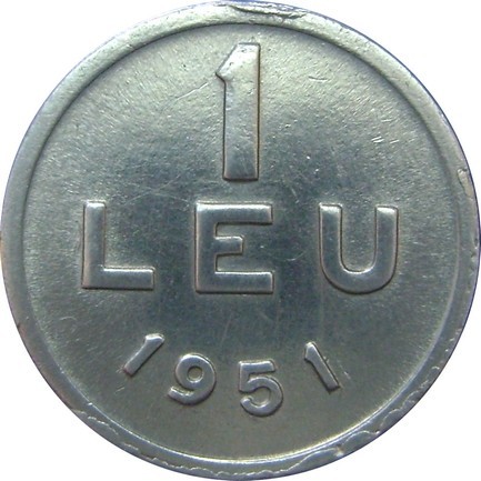 Romania, 1 leu 1951 * cod 39