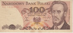 B11 16 - Bancnota foarte veche - Polonia - 100 zloti - 1986