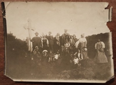 Fotografie de grup la Manastirea Cocos, Galati 1912// fotografie foto