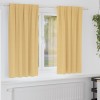Perdele cu perdele 2 pcs Bej Poliester