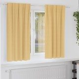 vidaXL Perdele cu perdele 2 pcs Bej Poliester