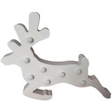 Decoratiune luminoasa, Strend Pro Woodeco Ren, 8xLED, 33x24 cm, lemn