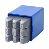Set poansoane punctate de marcat cifre Gravurem 14312000, 12 mm, 9 piese