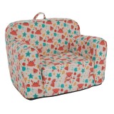 Cumpara ieftin Fotoliu extensibil textil, spuma de compresie multicolor Kidy 60x44x48 cm