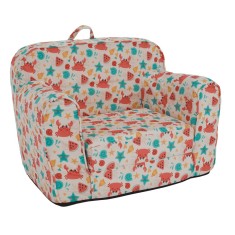 Fotoliu extensibil textil, spuma de compresie multicolor Kidy 60x44x48 cm