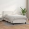 vidaXL Pat box spring cu saltea, alb, 90x200 cm, piele ecologică 3141042