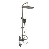 Set dus multifunctional cu termostat, afisaj digital temperatura apa, 4 functii de curgere a apei, pipa cada, dus dreptunghiular, dus de mana, dus