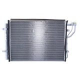 Condensator climatizare AC Hyundai Ix20; Kia Venga, motor: 1.4, 1.6, Condensator cu uscator integrat, 506x370x12, OEM/OES, miez si rezervor din