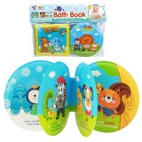Cumpara ieftin Set 2 Carti de baie educative pentru bebelusi cu ilustratii si material plastic impermeabil