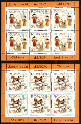 Romania 2015, LP 2063 x, EUROPA Jucarii, minicoli de 6, MNH! Nominal 99,60 lei foto