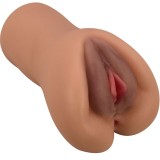 Masturbator CRAZY BULL Eliana Vagina Anus Maro, Dubla Intrare, TPR, 16.5cm, Labii Pictate Manual