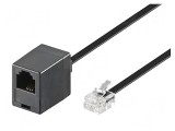 Cablu Telefon RJ11 6m Negru