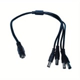 Adaptor Conector Cablu DC Power Splitter Adaptor CCTV 1 mama, 4 tata