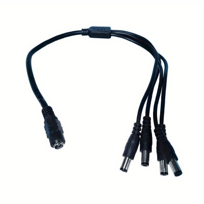 Adaptor Conector Cablu DC Power Splitter Adaptor CCTV 1 mama, 4 tata foto