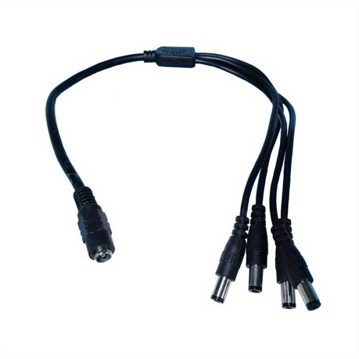 Adaptor Conector Cablu DC Power Splitter Adaptor CCTV 1 mama, 4 tata
