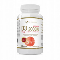 Progress Labs supliment alimentar Vitamina D3 FORTE capsule 120 bucăți