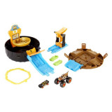 Set de joaca Monster Trucks Stunt Fire,Hot Wheels, Mattel