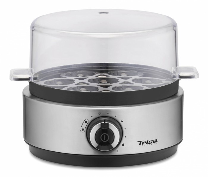 Fierbator electric de oua Trisa Vario Eggs 7390.7512, 400 W, 7 oua, Argintiu - RESIGILAT