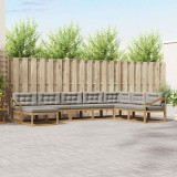 vidaXL Set de canapele de exterior 8 pcs Alb și gri deschis 3386880
