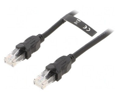 Patch cord Ethernet UTP Cat6 Negru 2m foto