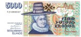 Islanda 5 000 5000 Kronur 2001 P-60 UNC