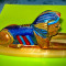 8401- Sfinx Egipt alama manual colorata stativ marmura stare buna.