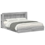 vidaXL Cadru de pat cu depozitare cu sertar Sonoma gri 180 x 200 cm 3433686