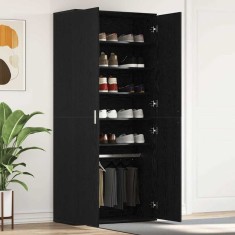 vidaXL Dulap pentru pantofi Negru 80 x 39 x 180 cm Lemn compozit 3333875