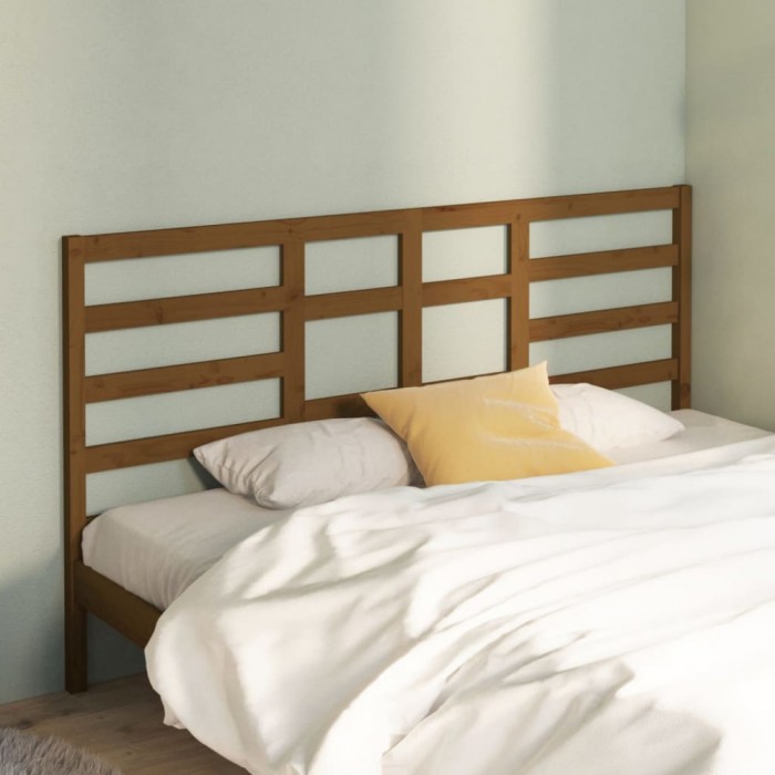 Gossi tablie de pat, maro miere, 206x4x104 cm, lemn masiv de pin