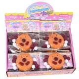 Set 12 jucarii antistres squishy, flippy, cu revenire lenta, forma de biscuite rotund, model capybara, 7x6.5 cm, 55g, ambalaj transparent, maro