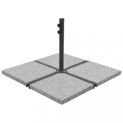 vidaXL Plăci de greutate umbrelă, 4 buc., gri, 100 kg, granit, pătrat 276268 foto