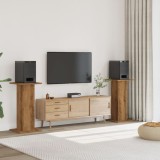 vidaXL Noptiere, 2 buc., stejar artizanal, 30x30x80 cm, lemn prelucrat