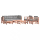 Set mobilier de gradina cu perne, 7 piese, lemn masiv douglas
