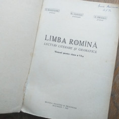 Limba română manual pentru clasa a VI-a 1963