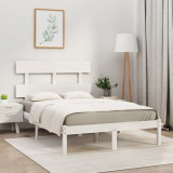 Cumpara ieftin Cadru de pat, alb, 160x200 cm, lemn masiv