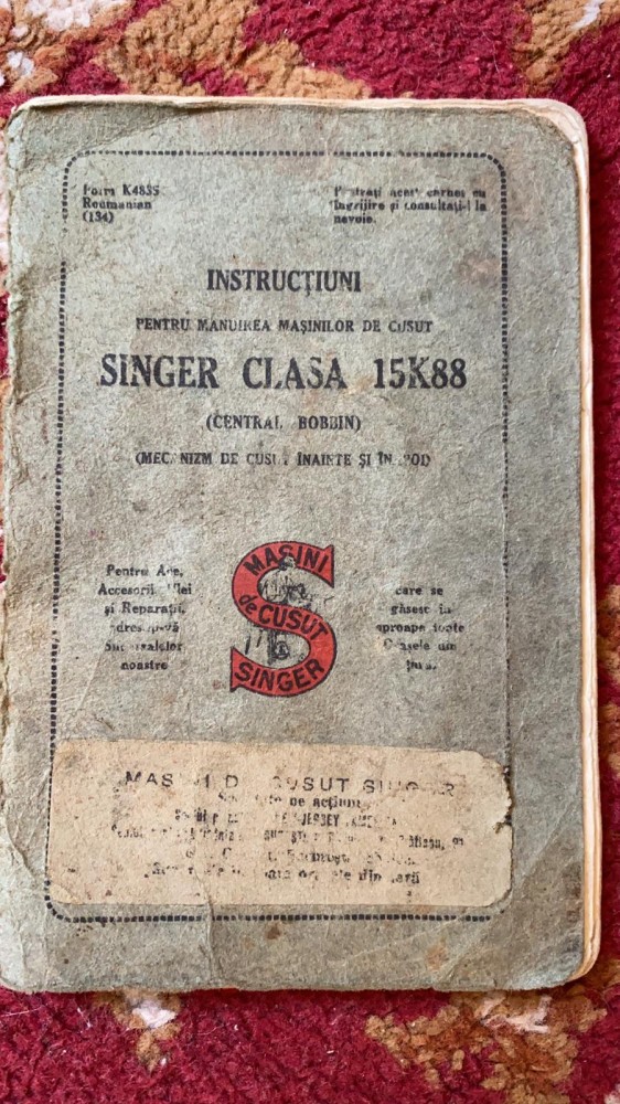 Manual de utilizare mașina de cusut Singer | Okazii.ro