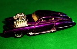 Eviltwin Hot Wheels 2000, seria Pearl &amp; Chrome, Made in Malaezia. Diecast, carcasă metalică sidefată mov, motor exterior și țevi eșapament cromat W