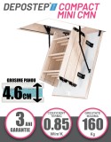 Cumpara ieftin Scara pod DEPOSTEP COMPACT MINI CMN scurta, pliabila din lemn, H max 275-280 cm