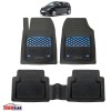 Audi A2 Covorașe Auto Tip Tăviță Compatibile (1999&ndash;2005), Blue, Cauciuc