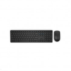 Kit Tastatura + Mouse Dell Pro KM5221W, Wireless 2.4 Ghz, 12 taste programabile, NumPad, Receiver, 4000 DPI ajustabil, Senzor Optic, Layout US, Negru