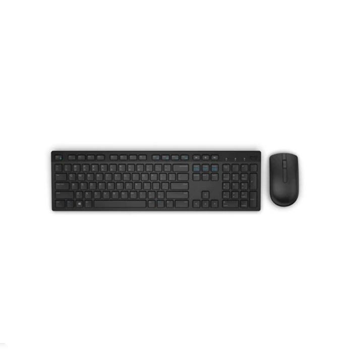 Kit Tastatura + Mouse Dell Pro KM5221W, Wireless 2.4 Ghz, 12 taste programabile, NumPad, Receiver, 4000 DPI ajustabil, Senzor Optic, Layout US, Negru