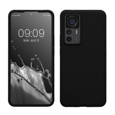 Husa kwmobile pentru Xiaomi 12T/12T Pro, Silicon, Negru, 60152.01 foto