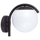 Lampa perete cu soclu e27 ip44 - negru mat, Vtac